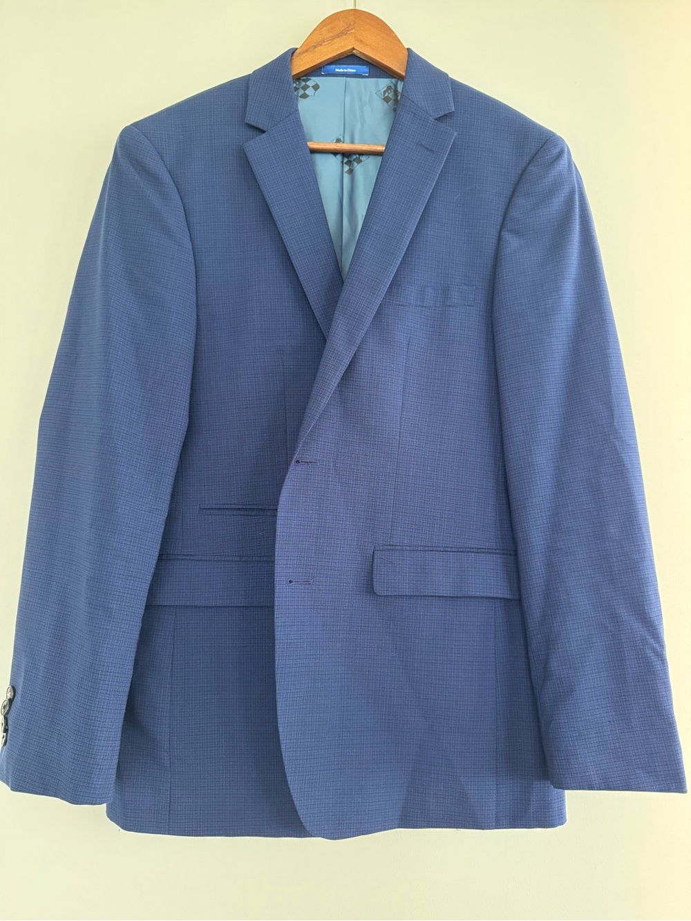Vince Camuto Blue Textured Sport Coat Slim Fit Vibrant Blue